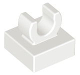 Tile, Modified 1 x 1 with Open O Clip