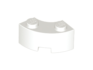 Brick, Round Corner 2 x 2 Macaroni with Stud Notch and Reinforced Underside