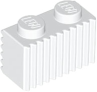 Brick, Modified 1 x 2 with Grille / Fluted Profile