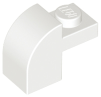 Slope, Curved 2 x 1 x 1 1/3 with Recessed Stud