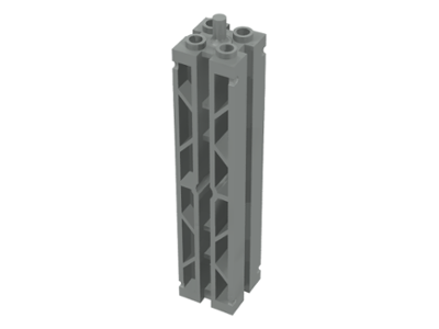 Support 2 x 2 x 8 with Grooves and Top Peg, Lattice on 2 Sides