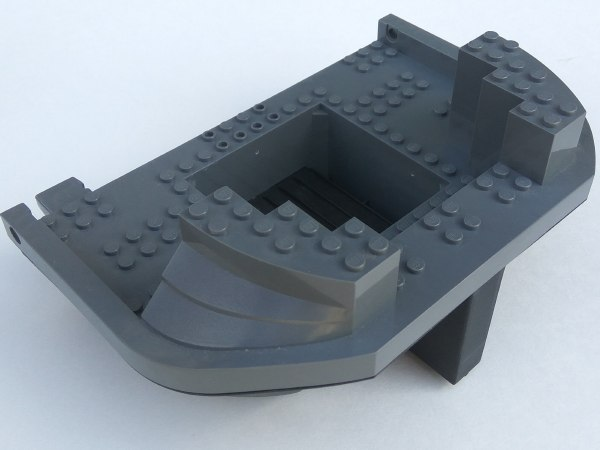 Boat, Hull Giant Stern 16 x 22 with Dark Bluish Gray Top