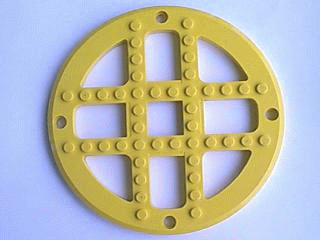 Fabuland Plate, Round 13 2/3 Stud Diameter - (Ferris Wheel Side, Merry-Go-Round Type 2 Base)