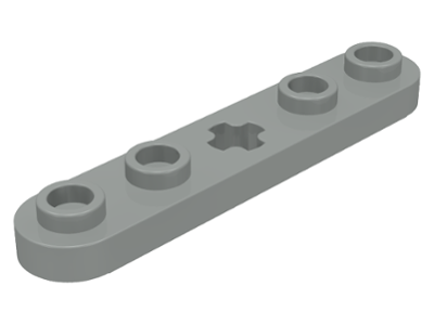 Technic, Plate 1 x 5 with Smooth Ends, 4 Studs and Center Axle Hole