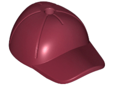 Minifigure, Headgear Cap - Short Curved Bill with Seams and Hole on Top
