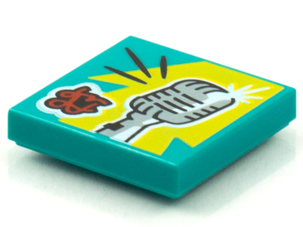 Tile 2 x 2 with Groove with BeatBit Album Cover - Vintage Microphone Pattern