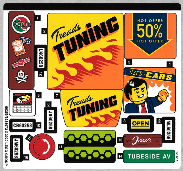 Sticker Sheet for Set 60258 - (66259/6288072)