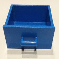 Container, Cupboard 4 x 4 x 4 Drawer, Open Handle
