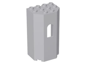 Panel 3 x 4 x 6 Turret Wall with Window