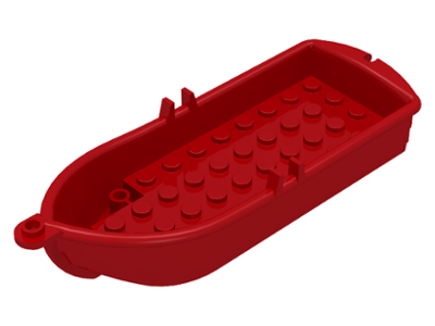 Boat, 14 x 5 x 2 with Oarlocks and 2 Hollow Inside Studs