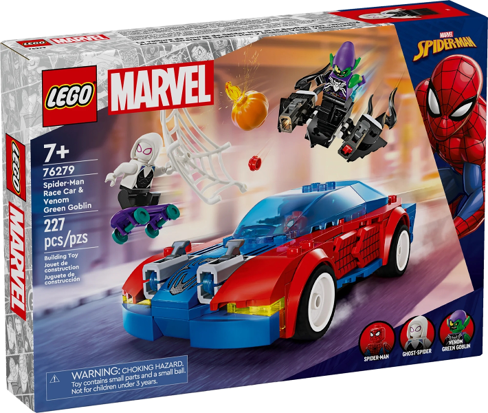 Spider-Man Race Car & Venom Green Goblin