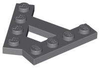 Wedge, Plate A-Shape with 2 Rows of 4 Studs