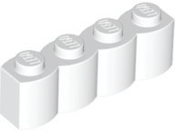 Brick, Modified 1 x 4 with Log Profile