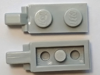 Hinge Plate 1 x 2 Locking with 1 Finger on End with Bottom Groove