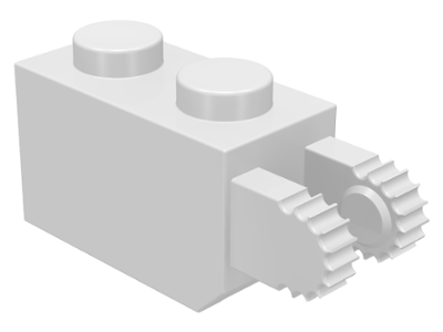 Hinge Brick 1 x 2 Locking with 2 Fingers Vertical End, 9 Teeth