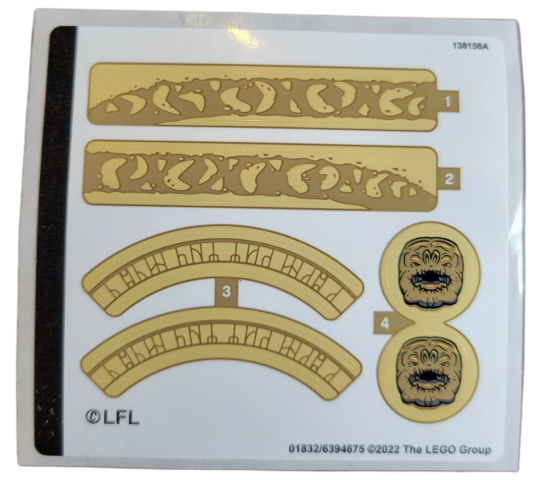 Sticker Sheet for Set 75326 - (01832/6394675)