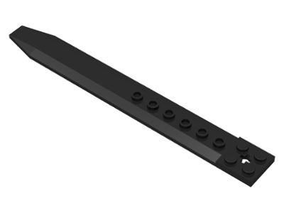 Plate, Modified 2 x 16 with Angled Side Extensions and Axle Hole (Rotor Blade)