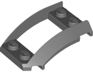 Wedge 4 x 3 Open with Cutout and 4 Studs