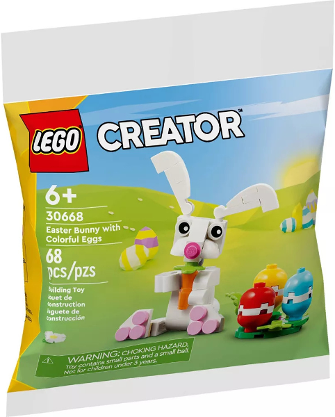 Easter Bunny with Colorful Eggs polybag