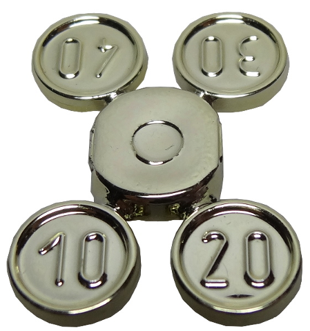 [P 70501 (Chrome Gold)] Minifigure, Utensil Coins on Sprue (10, 20, 30, 40) Type 1