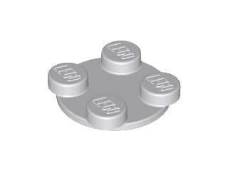 [P 3679 (Light Bluish Gray)] Turntable 2 x 2 Plate, Top