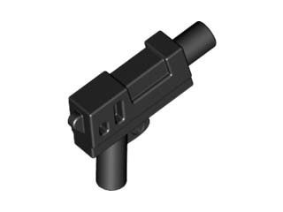 [P 62885 (Black)] Minifigure, Weapon Gun, Pistol Automatic Medium Barrel (Indiana Jones)