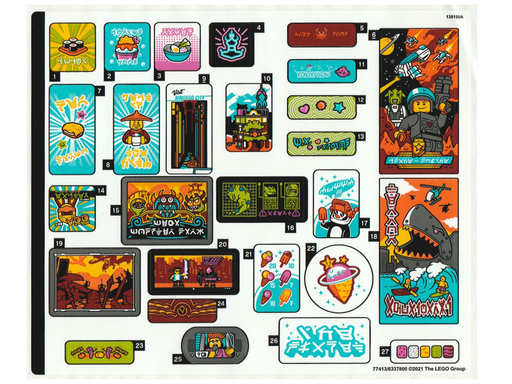 [P 71741stk01 (No Colour)] Sticker Sheet for Set 71741, Sheet 1 - (77413/6337800)