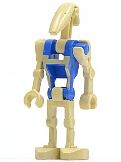 [M sw0360 (No Colour)] Battle Droid Pilot with Blue Torso with Tan Insignia and One Straight Arm