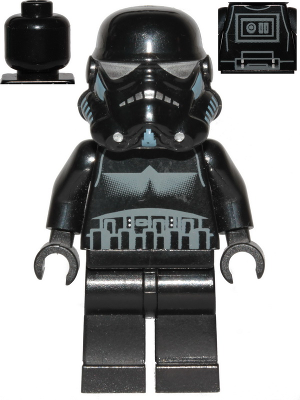 [M sw0166a (No Colour)] Imperial Shadow Trooper - Short Line on Back