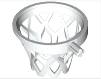 [P 11641 (White)] Sports Basketball Net with Axle