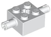 Brick, Modified 2 x 2 with Pins and Axle Hole