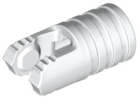 Hinge Cylinder 1 x 2 Locking with 2 Fingers, 7 Teeth and Axle Hole on Ends without Slots