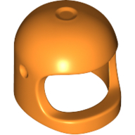 [P 50665 (Orange)] Minifigure, Headgear Helmet Space / Town with Thick Chin Strap - with Visor Dimples (Reissue with Top Dimple)