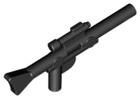 [P 57899 (Black)] Minifigure, Weapon Gun, Blaster Long (SW)