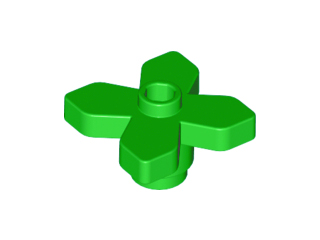 Plant Flower 2 x 2 Leaves - Angular