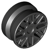 [P 93595 (Black)] Wheel 11mm D. x 6mm with 8 'Y' Spokes
