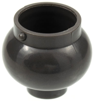 [P 98374 (Pearl Dark Gray)] Minifigure, Utensil Pot Small with Handle Holders