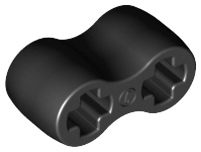 [P 45590 (Black)] Technic, Axle Connector Double - Flexible Rubber
