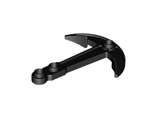[P 95354 (Black)] Boat, Anchor - Two Top Holes