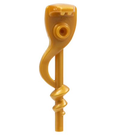 [P 98134 (Pearl Gold)] Minifigure, Utensil Snake / Serpent Staff
