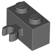 Brick, Modified 1 x 2 with Open O Clip Thick (Vertical Grip)