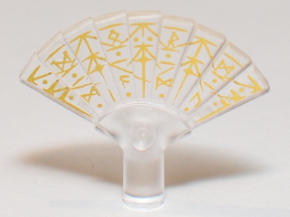 [P 27291pb01 (Trans-Clear)] Minifigure, Utensil Hand Fan with Logogram Pattern