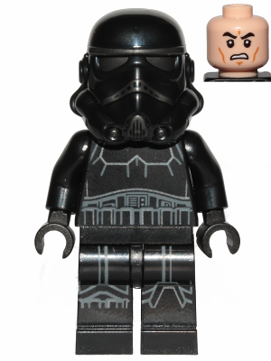 [M sw1031 (No Colour)] Imperial Shadow Trooper (Dual Molded Helmet) - Male, Light Nougat Head, Scowl