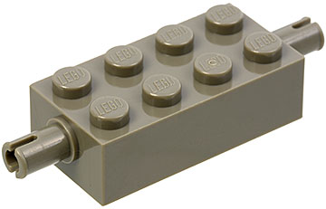 Brick, Modified 2 x 4 with Pins