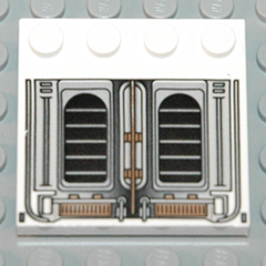 [P 6179px2 (White)] Tile, Modified 4 x 4 with Studs on Edge with Exhaust Pattern