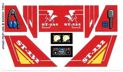 [P 8232stk01 (No Colour)] Sticker Sheet for Set 8232 - (71464/4106748)