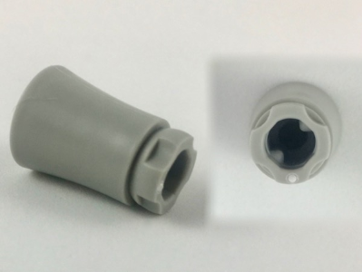 Plant, Tree Palm Trunk - Short Connector, Axle Hole with 2 Inside Prongs