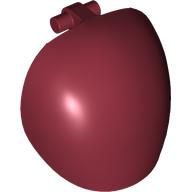 [P 1686 (Dark Red)] Large Figure Armor, Round, Smooth with Bar Handle - Free Ends