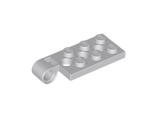 [P 98286 (Light Bluish Gray)] Hinge Plate 2 x 4 with Pin Hole and 3 Holes - Top