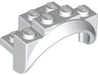 [P 35789 (White)] Vehicle, Mudguard 4 x 2 1/2 x 2 with Arch Round, Solid Studs, and Rounded Legs